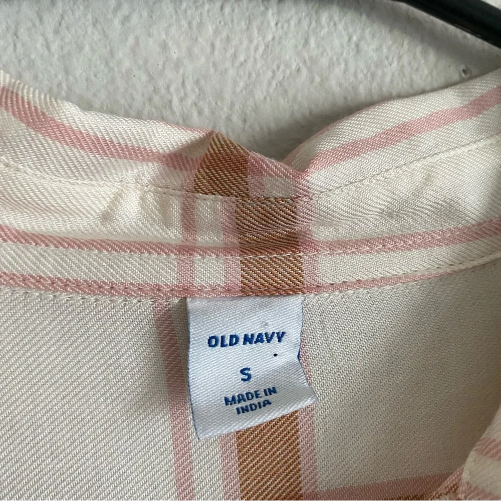 Old Navy Plaid Popover Shirt Dress women’s size S - Picture 2 of 11